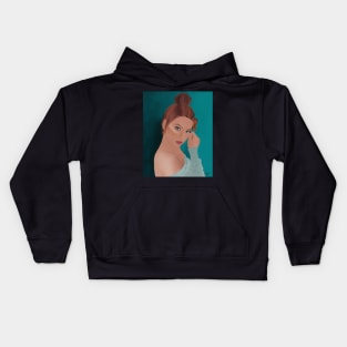 Aoife - Digital Oil Painting Kids Hoodie